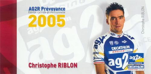 2005 AG2R Prévoyance #NNO Christophe Riblon Front